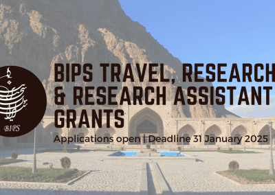 BIPS Research, Research Assistant and Travel Grants – Deadline 31 January 2025