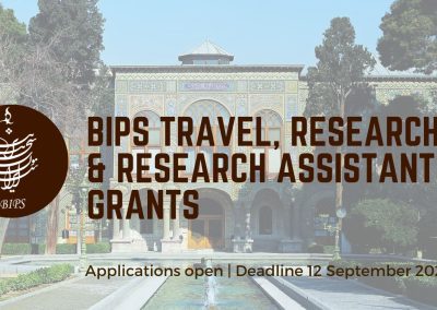 BIPS Research, Research Assistant and Travel Grants – Deadline 12 September 2025