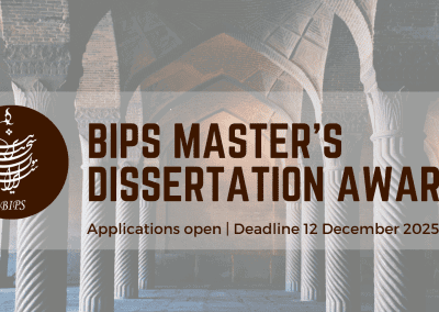 BIPS Master’s Dissertation Award- Deadline 12 December 2025